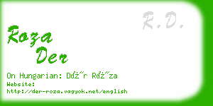 roza der business card